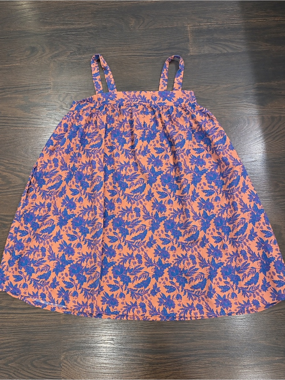 Universal Threads Womens Orange and Blue Floral Sundress